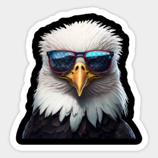 Patriotic Eagle Sticker